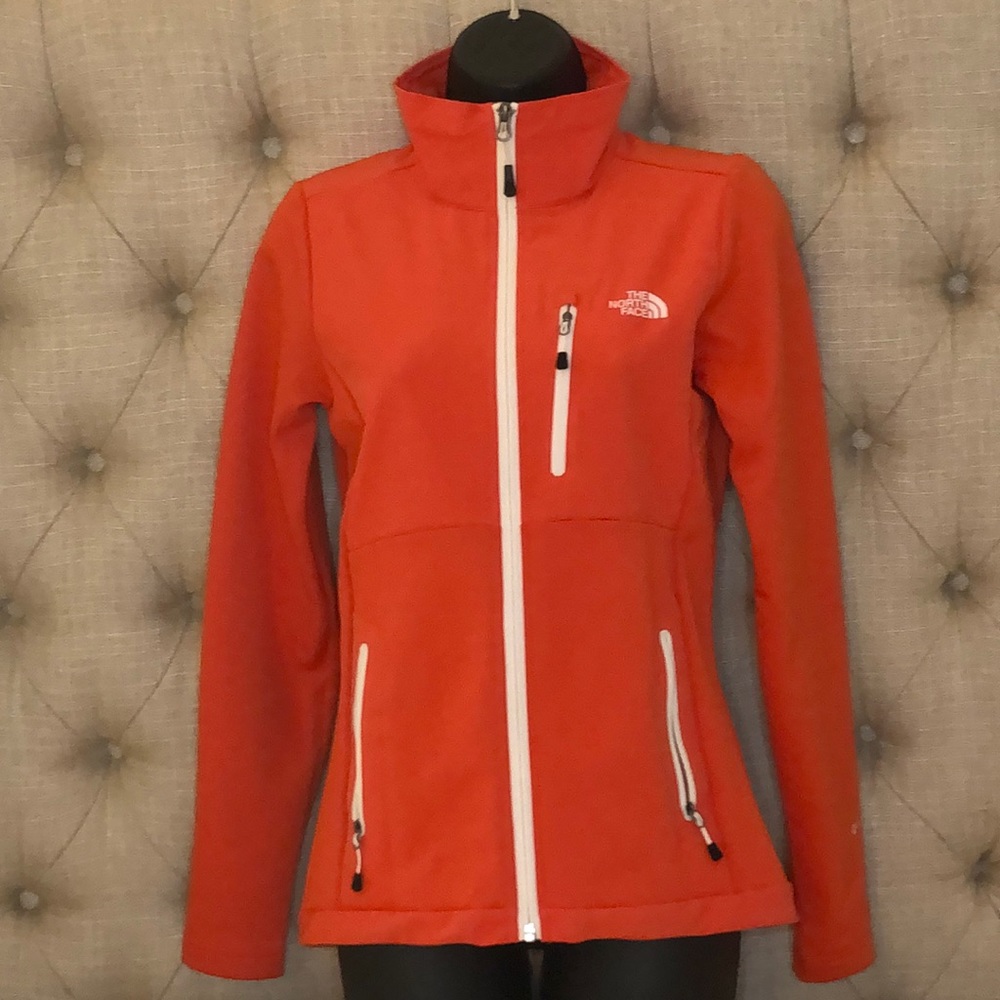 North face Flashdry soft shell jacket. Orange. XS